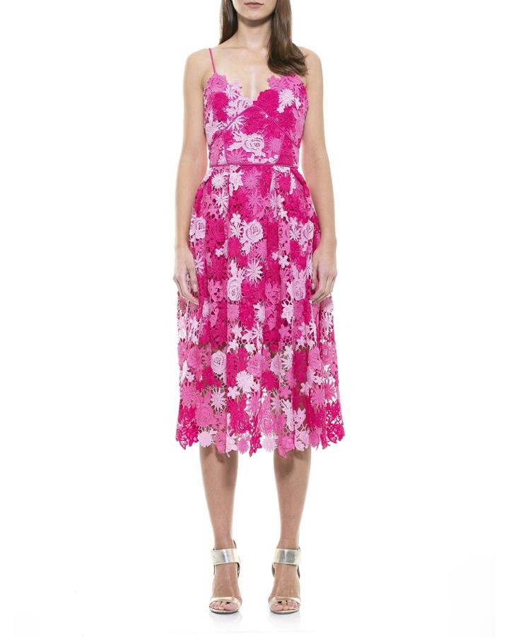 Krissy Floral Crochet Fit-&-flare Dress