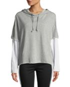 Adelie Pearly Hoodie Top With
