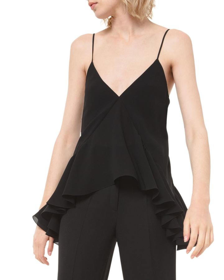Silk Georgette Ruffled Camisole