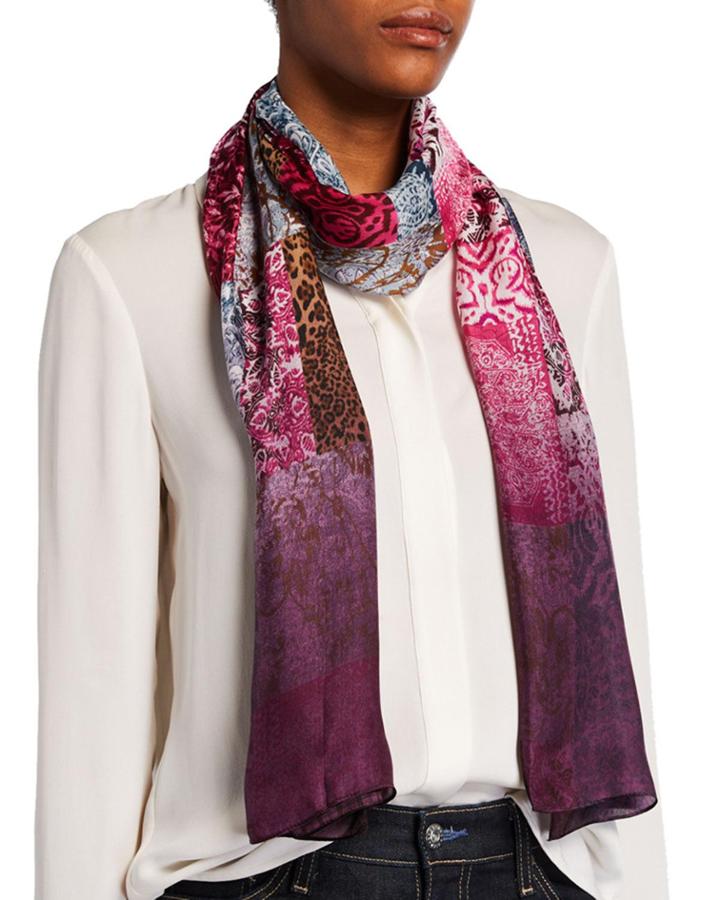 Silk Patched Ombre Oblong