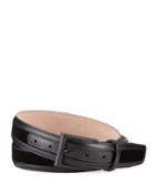 Men's Leather-trim Velvet Formal Belt