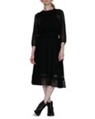Grace Dot Flounce Fit-and-flare Dress
