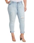 Adele Slouchy Distressed Boyfriend Jeans,