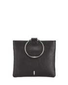 Le Pouch Ring Leather Small Crossbody Bag, Ebony