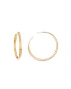 14k Gold Flat 3-hoop Earrings