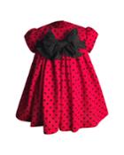 Girl's Polka-dot Bow Dress, Size