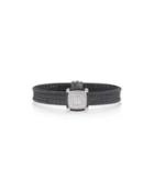 Noir Five-row Micro-cable Bracelet W/ Square Diamond