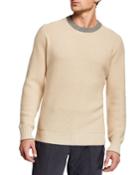 Men's Two-tone Crewneck Wool-blend