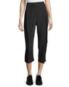 Ergonomic Silk-crepe Crop Pants