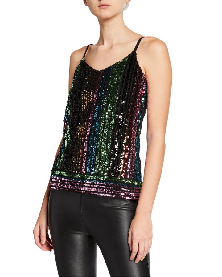 Boxy-fit Sequin Tank Top