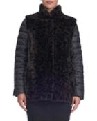 Mink Fur Jacket With Detachable Quilted