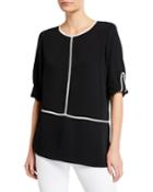 Contrast Piping Asymmetric Top