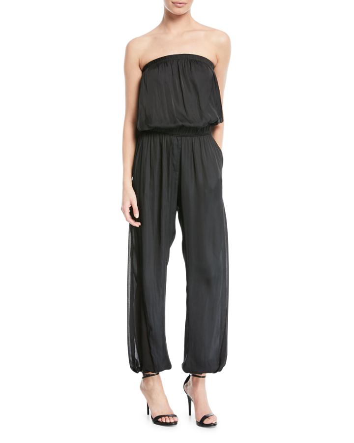 Strapless Ruched Jumpsuit