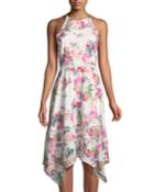 Azalea-print Halter Dress