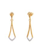 Open Diamond-trim Dangle Earrings