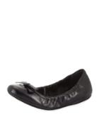 Leather Bow Ballet Flats