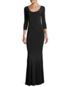 Reversible Fishtail Scoop-neck Gown