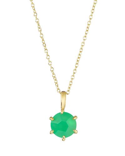 Rock Candy 18k Mini Chrysoprase Pendant Necklace