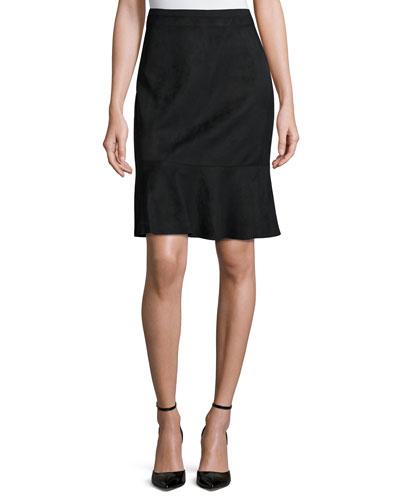 Bellamy Faux-suede Ruffle
