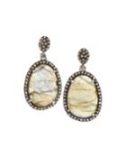 Bavna Labradorite & Champagne Diamond Double-drop Earrings, Women's,