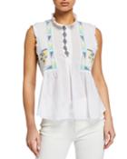 Tilda Embroidered Voile Top