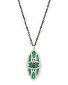 New World Teal Mosaic & Opal Necklace With Diamonds