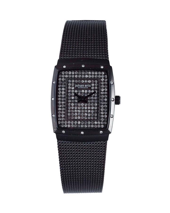 Tondor Quartz Swarovski Crystal Black Stainless Steel Bracelet Watch