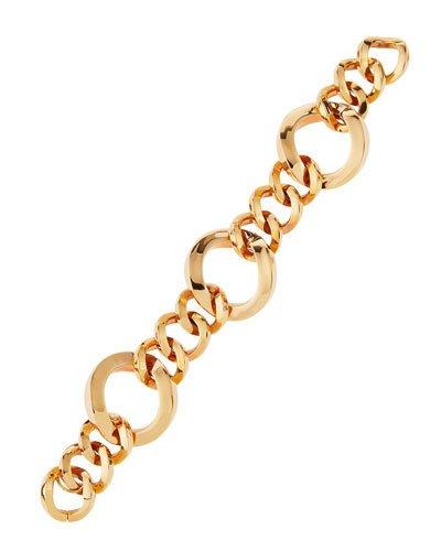 18k Rose Three-ring Round-link Bracelet