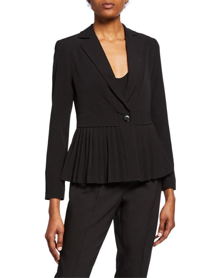 Pleated Pleated Ruffle Jacket