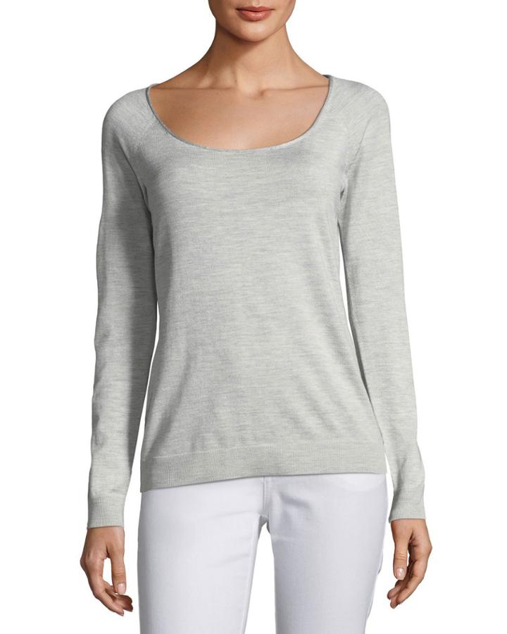 Skinny Scoop-neck Silk-blend
