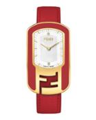 29x49mm Ff Ip Gold Watch With Red