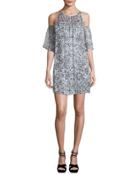 Carlotta Metallic Leopard-print Dress