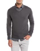 Men's V-neck Wool Pullover