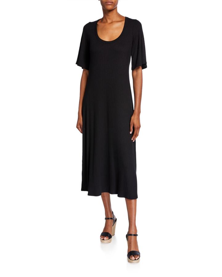Felice Scoop-neck Short-sleeve Ribbed