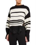 Monochrome Striped Sweater With