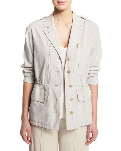 Cotton Button-front Field Jacket, Dust