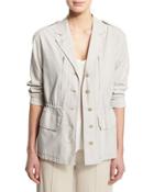 Cotton Button-front Field Jacket, Dust
