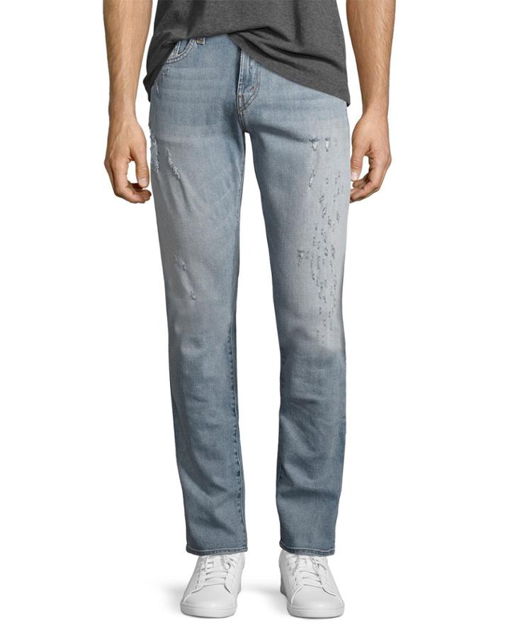 Tyler Distressed Slim-fit Jeans, Hawking
