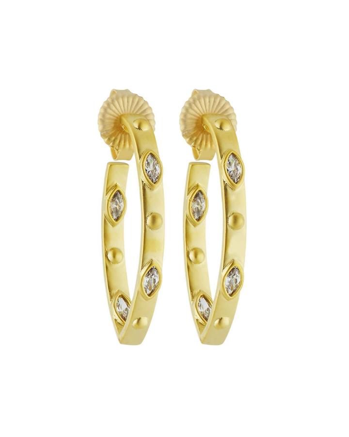 Amazonian Allure Pointed Hoop Earrings