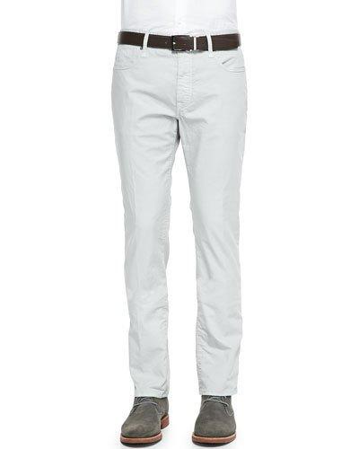 Washed 5-pocket Cotton Stretch Pants,