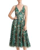 Blaire Plunging Sequin-embroidered