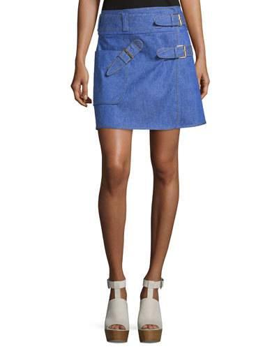 Wrap Skirt W/buckles, Technical Blue