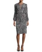 Long-sleeve Leopard-print