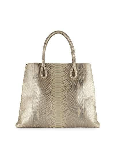 Python Large Tote Bag, Gold
