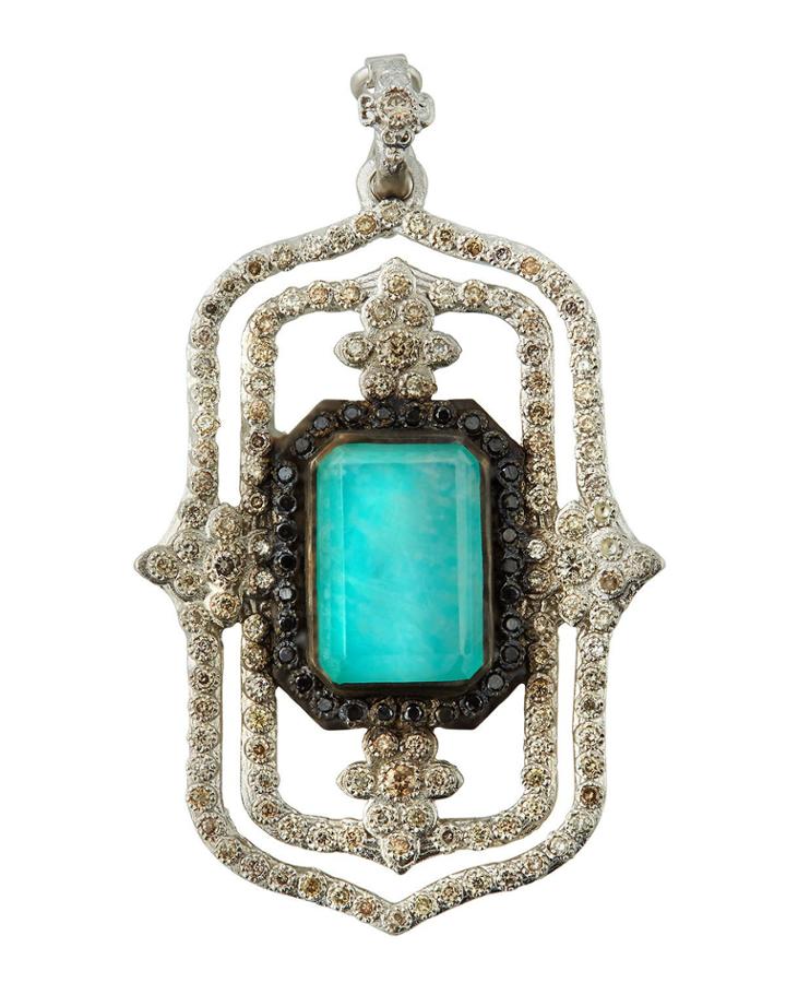 Blue Turquoise Rectangle Scroll Enhancer