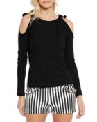 Jocelyn Long-sleeve Cold-shoulder Top