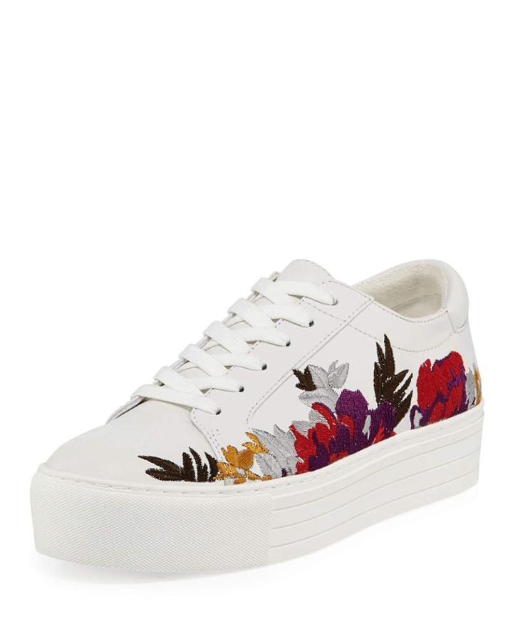 Abbey Embroidered Leather Platform