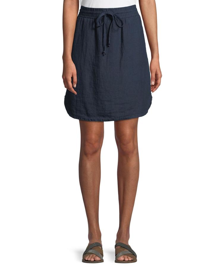 Round-hem Linen Drawstring