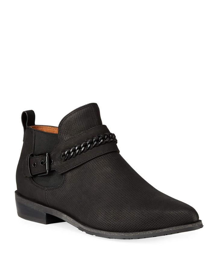 Neptune Chain Perforated Nubuck Booties