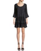 Plus Size Dotted Geo Tunic Dress With